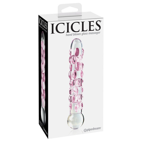 Стеклянный фаллоимитатор Icicles №7 - 17,8 см. Стеклянный фаллоимитатор Icicles №7 - 17,8 см.