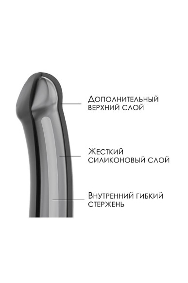 Черный фаллос на присоске Silicone Bendable Dildo L - 19 см. Черный фаллос на присоске Silicone Bendable Dildo L - 19 см.