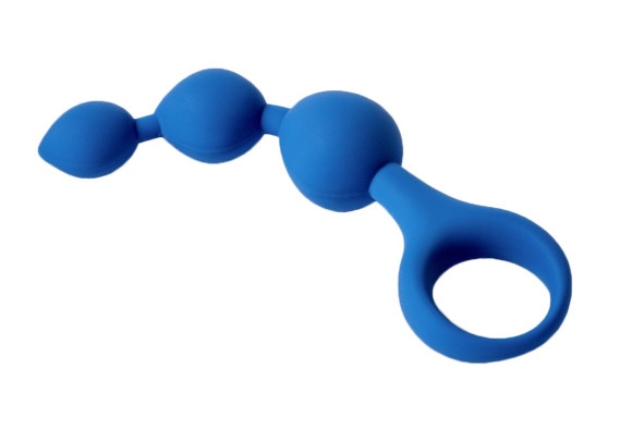 Синие анальные шарики Moons - 13 см. Синие анальные шарики Moons - 13 см.