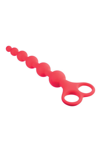 Красная анальная цепочка Ribbed Silicone Anal Beads - 26 см. Красная анальная цепочка Ribbed Silicone Anal Beads - 26 см.