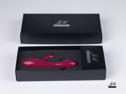 Малиновый вибромассажер Tia Joy N - 19 см.