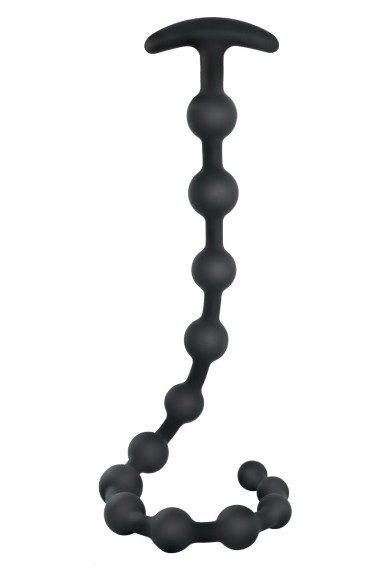 Черная анальная цепочка Ribbed Silicone Anal Beads - 48,3 см. Черная анальная цепочка Ribbed Silicone Anal Beads - 48,3 см.