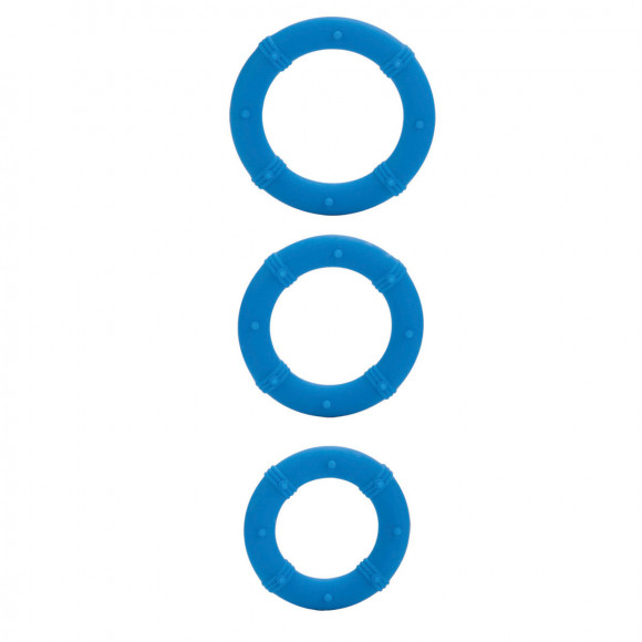 Набор из трех голубых эрекционных колец Posh Love Rings