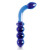 Синий стеклянный анальный стимулятор ICICLES № 31