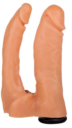 Двойная насадка для страпона Харнесс - 15,5 см. Двойная насадка для страпона Харнесс - 15,5 см.