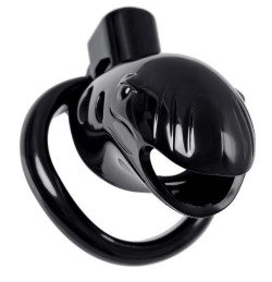 Черный мужской пояс верности из пластика Черный мужской пояс верности из пластика