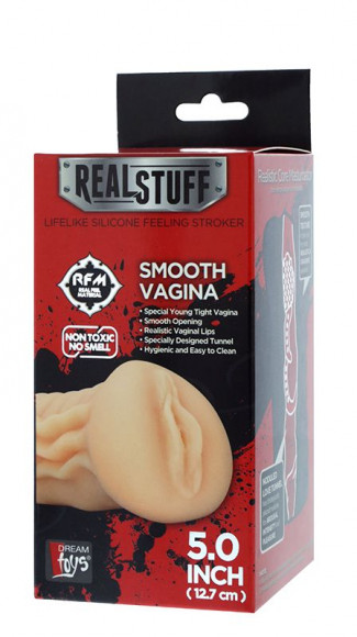Телесный мастурбатор-вагина REALSTUFF SMOOTH VAGINA
