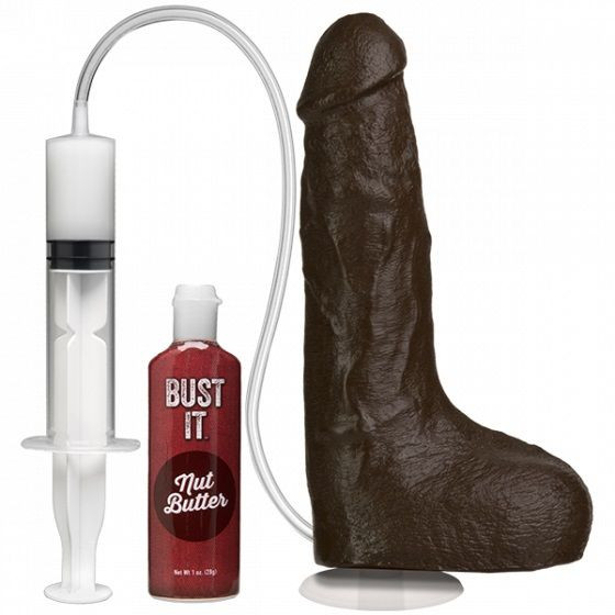 Коричневый фаллоимитатор с имитацией семяизвержением Bust It Squirting Realistic Cock - 23,36 см. Коричневый фаллоимитатор с имитацией семяизвержением Bust It Squirting Realistic Cock - 23,36 см.