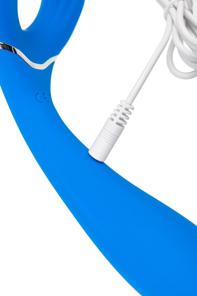 Голубой многофункциональный вибратор Whally - 18,5 см. Голубой многофункциональный вибратор Whally - 18,5 см.