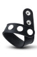 Черное эрекционное кольцо на кнопках