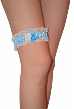 Очаровательная голубая подвязка на ногу Porto Очаровательная голубая подвязка на ногу Porto