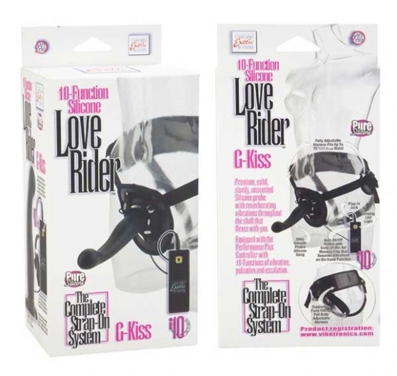 Страпон унисекс Love Rider G-Kiss с вибрацией Страпон унисекс Love Rider G-Kiss с вибрацией