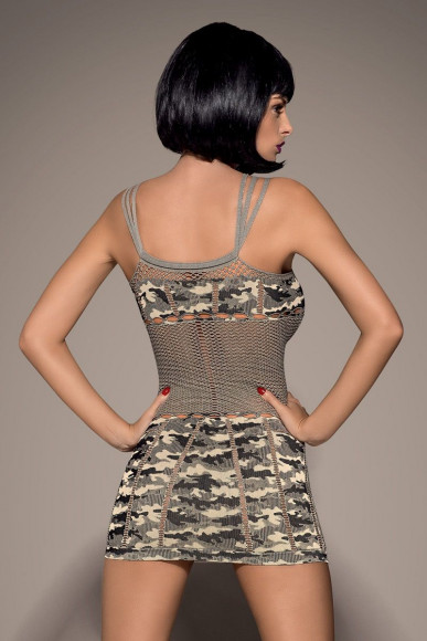 Платье-сетка в стиле милитари Платье-сетка в стиле милитари