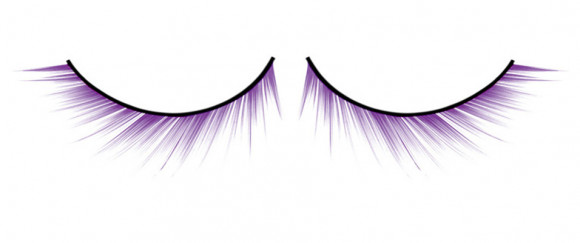 Асимметричные фиолетовые ресницы Deluxe
