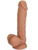 Телесный фаллоимитатор-реалистик на присоске с мошонкой - 18,5 см. Телесный фаллоимитатор-реалистик на присоске с мошонкой - 18,5 см.