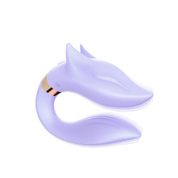 Сиреневый вибромассажер для пар с пультом ДУ Сиреневый вибромассажер для пар с пультом ДУ