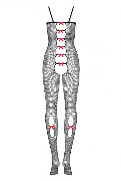 Комбинезон-сетка с алыми бантиками Комбинезон-сетка с алыми бантиками