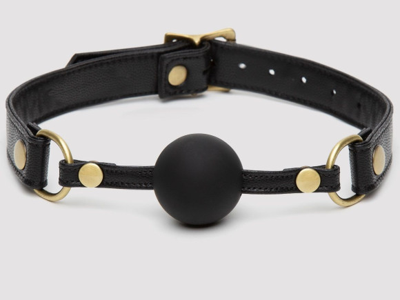 Черный кляп-шар Bound to You Faux Leather Ball Gag Черный кляп-шар Bound to You Faux Leather Ball Gag