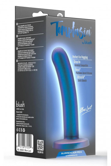 Синяя насадка с гладкой поверхностью Surrender 5.75 Inch Intermediate Pegging Dildo - 14,6 см. Синяя насадка с гладкой поверхностью Surrender 5.75 Inch Intermediate Pegging Dildo - 14,6 см.