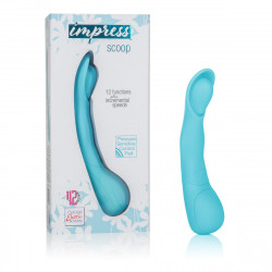 Голубой вибромассажер Impress Scoop - 12 см. Голубой вибромассажер Impress Scoop - 12 см.