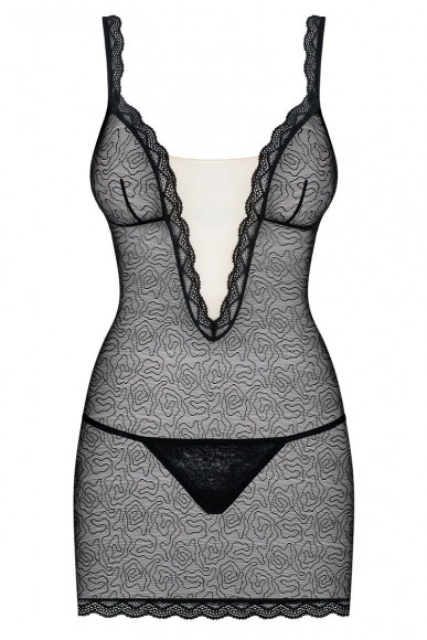 Соблазнительная сорочка из двух видов материала Соблазнительная сорочка из двух видов материала