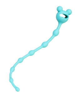 Мятная силиконовая анальная цепочка Froggy - 27,4 см. Мятная силиконовая анальная цепочка Froggy - 27,4 см.