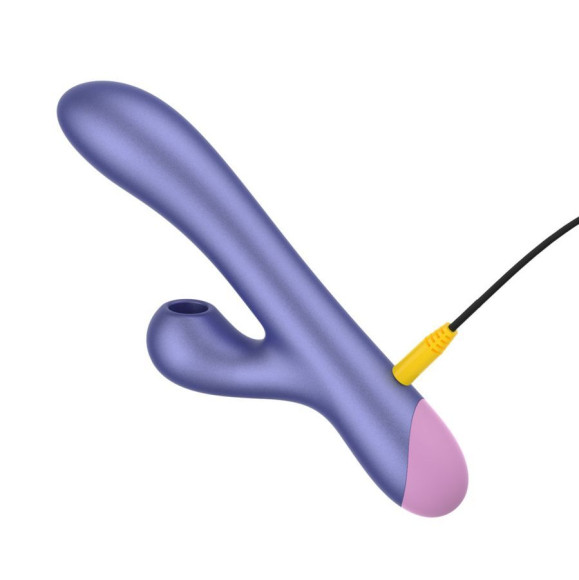 Сиреневый вибратор Romp Pulse с бесконтактной клиторальной стимуляцией - 22 см.