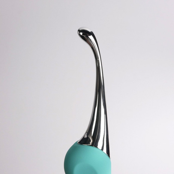 Бирюзовый клиторальный вибростимулятор Youvic