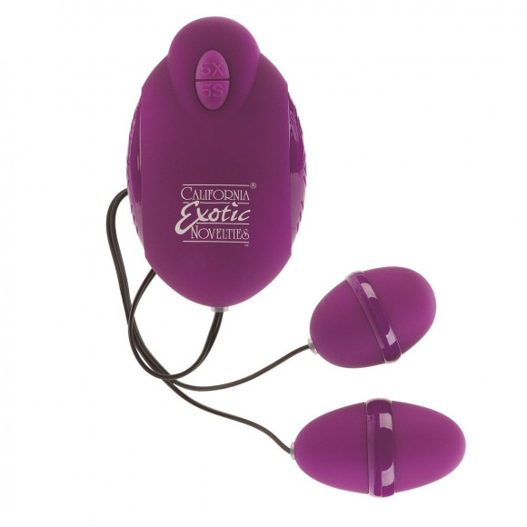 Фиолетовый двойной вибростимулятор ADVANCED RISQUE DUAL TEASERS