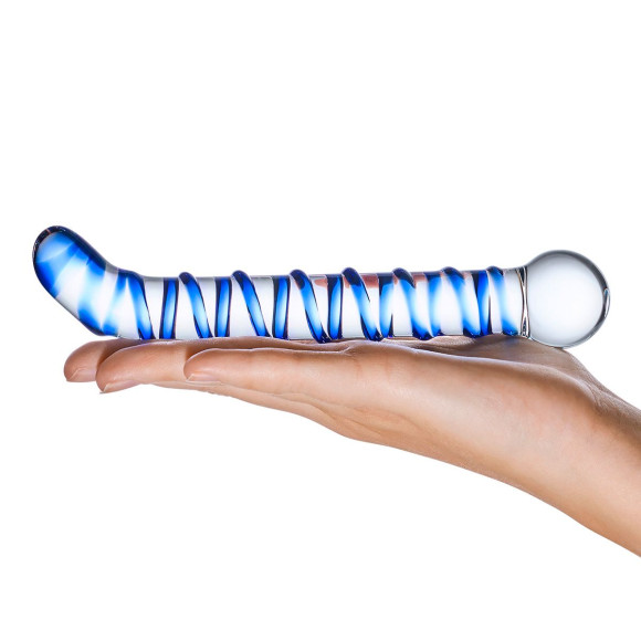 Изогнутый стеклянный фаллос G-Spot Glass Dildo - 17 см. Изогнутый стеклянный фаллос G-Spot Glass Dildo - 17 см.