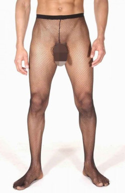 Мужские полупрозрачные колготки в сеточку Мужские полупрозрачные колготки в сеточку